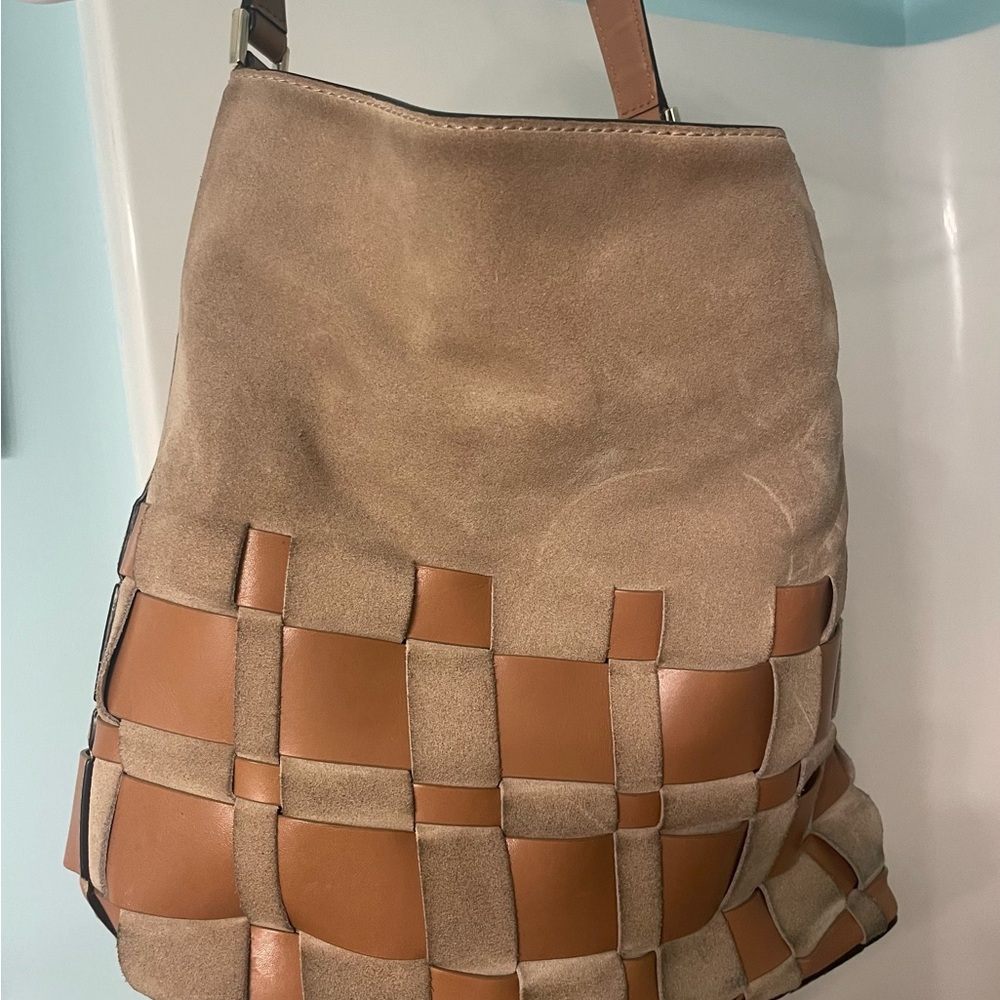 Michael Michael Kors Vivian Large Woven Suede Hobo